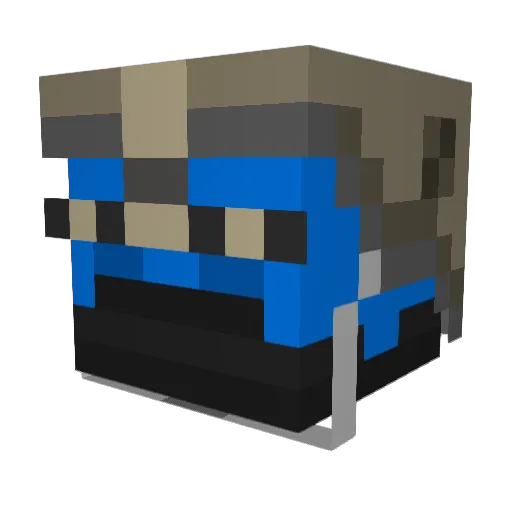 WarDaddy28 Minecraft avatar head, 3D render