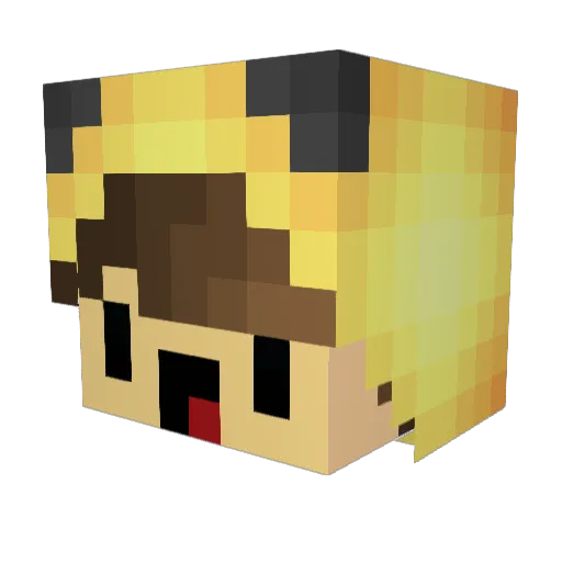 WarDancePlan Minecraft avatar head, 3D render