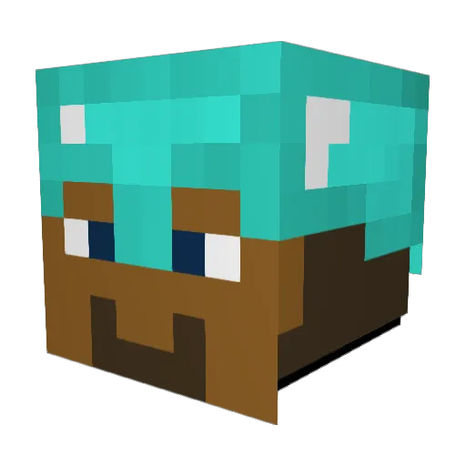 WarDragon129 Minecraft avatar head, 3D render