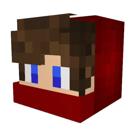WarFanat Minecraft avatar head, 3D render