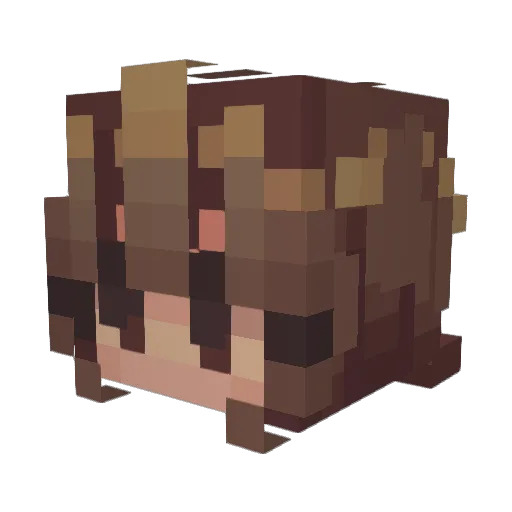 WarGame Minecraft avatar head, 3D render