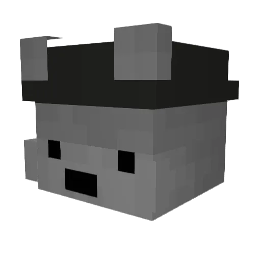 WarK2ng Minecraft avatar head, 3D render
