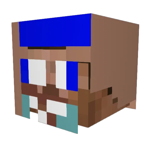 WarMav Minecraft avatar head, 3D render