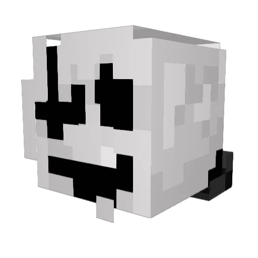 WarMechas Minecraft avatar head, 3D render