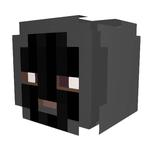 WarMenWer Minecraft avatar head, 3D render