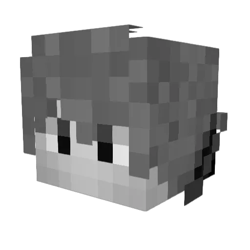 WarMonger25 Minecraft avatar head, 3D render
