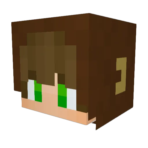 WarOG Minecraft avatar head, 3D render