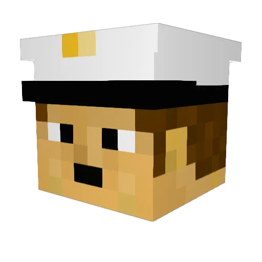 WarPlayerHD Minecraft avatar head, 3D render