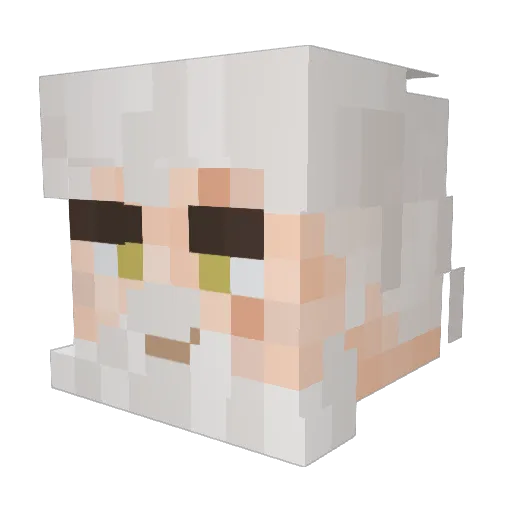 WarPoet127 Minecraft avatar head, 3D render