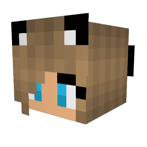 WarRebel Minecraft avatar head, 3D render
