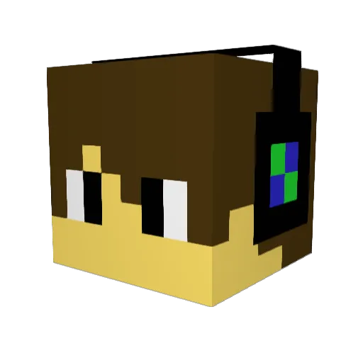 WarRior174 Minecraft avatar head, 3D render