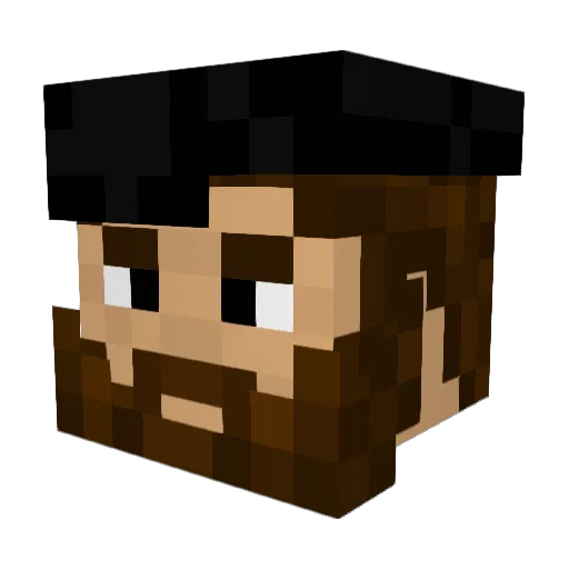 WarSnake Minecraft avatar head, 3D render