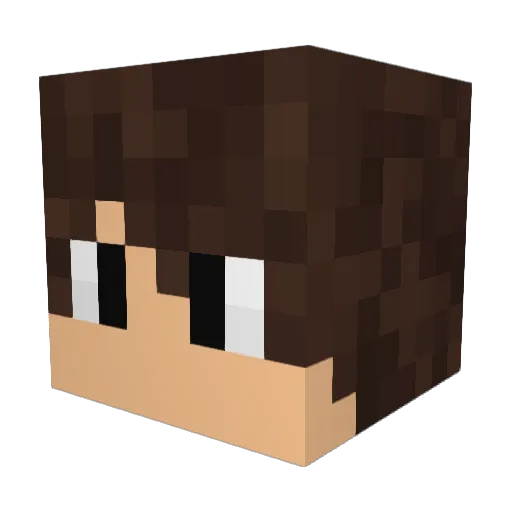 WarTTp Minecraft avatar head, 3D render