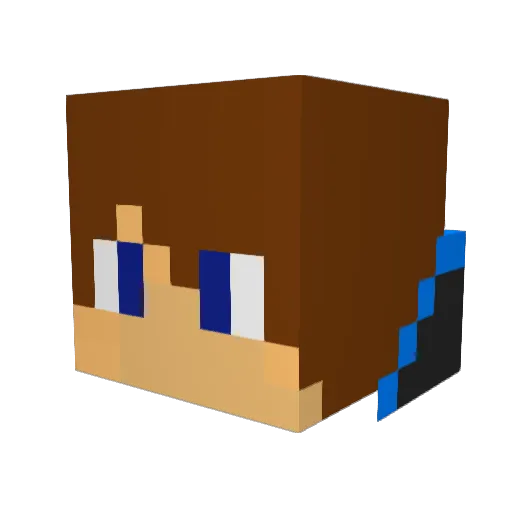 WarTex360 Minecraft avatar head, 3D render