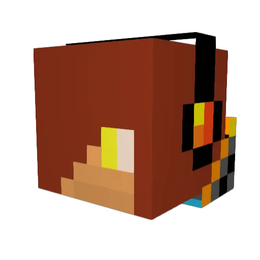 WarThunderLight Minecraft avatar head, 3D render