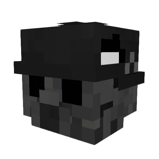 War_750 Minecraft avatar head, 3D render