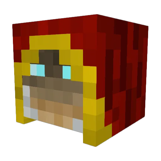 War_Anto Minecraft avatar head, 3D render