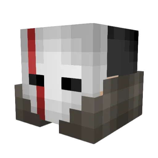 War_Bear Minecraft avatar head, 3D render