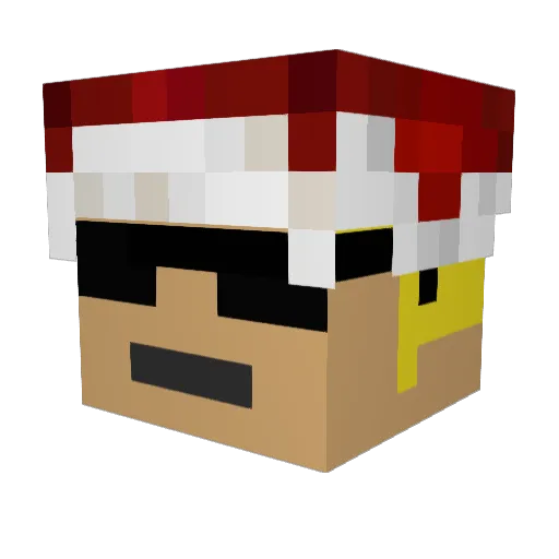War_Chen Minecraft avatar head, 3D render