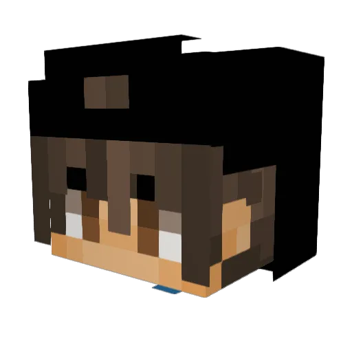 Waraight Minecraft avatar head, 3D render