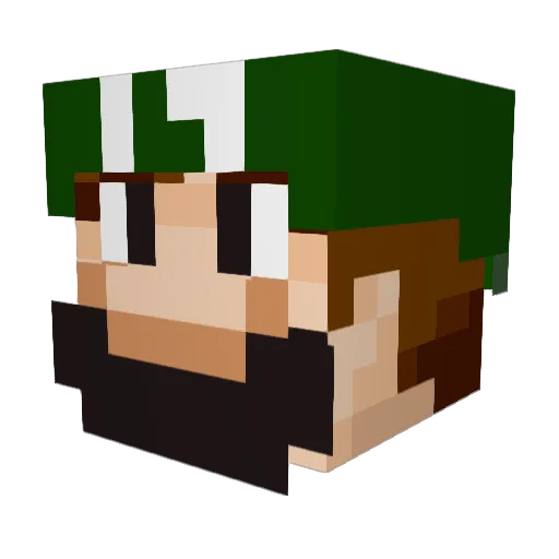 Warange1 Minecraft avatar head, 3D render