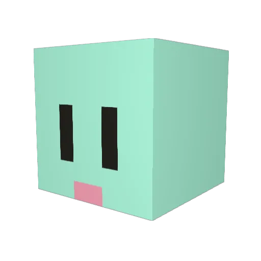 Warantee Minecraft avatar head, 3D render