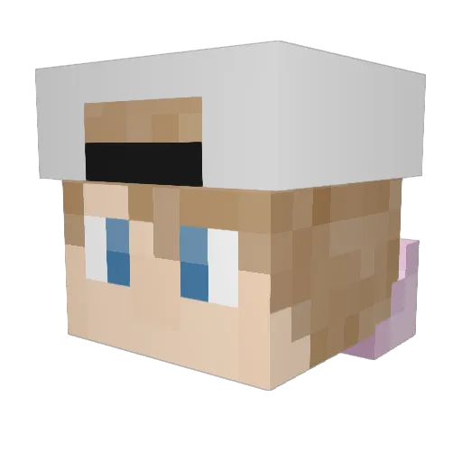 Wardanskuy Minecraft avatar head, 3D render