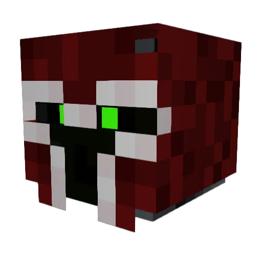 Wardar Minecraft avatar head, 3D render
