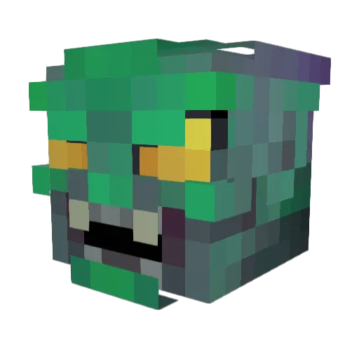 Wardeddie Minecraft avatar head, 3D render