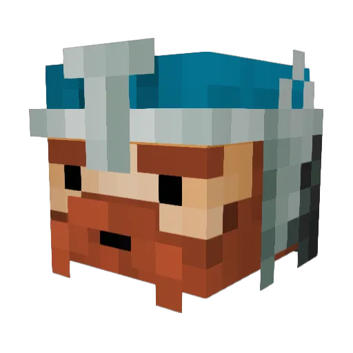 Warden1254 Minecraft avatar head, 3D render