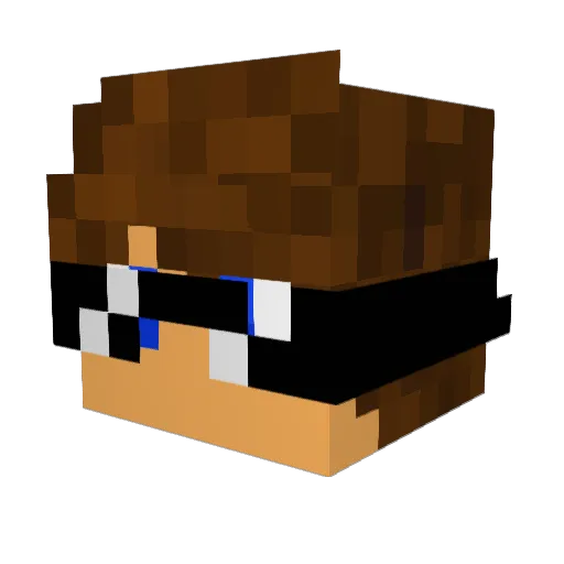 WardenHeartpl Minecraft avatar head, 3D render
