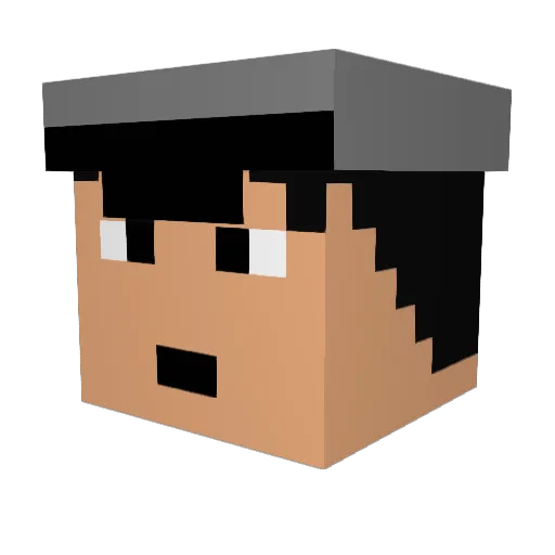 WardenVirus Minecraft avatar head, 3D render
