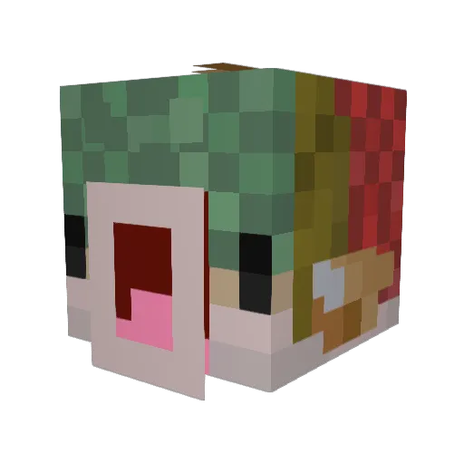 Wardenslayyer Minecraft avatar head, 3D render