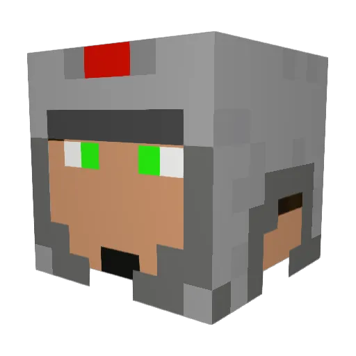 Wardeus Minecraft avatar head, 3D render