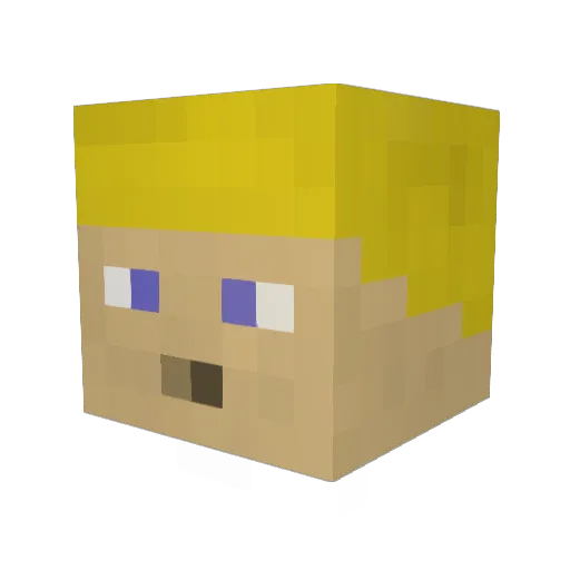 Wardje2008 Minecraft avatar head, 3D render