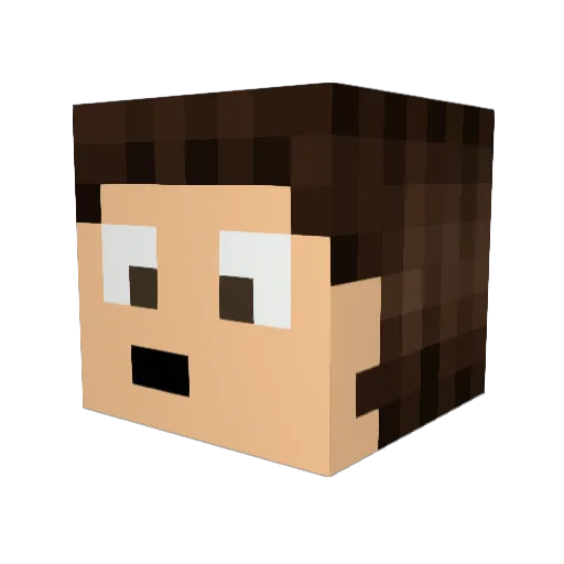 Wardonymous Minecraft avatar head, 3D render