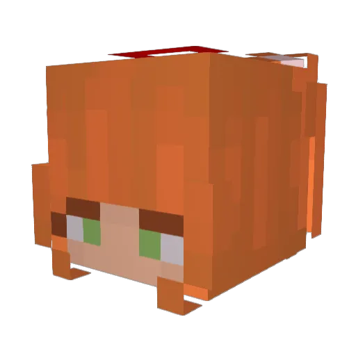 Wardthewarden Minecraft avatar head, 3D render