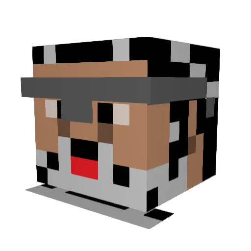 WarePhreak Minecraft avatar head, 3D render