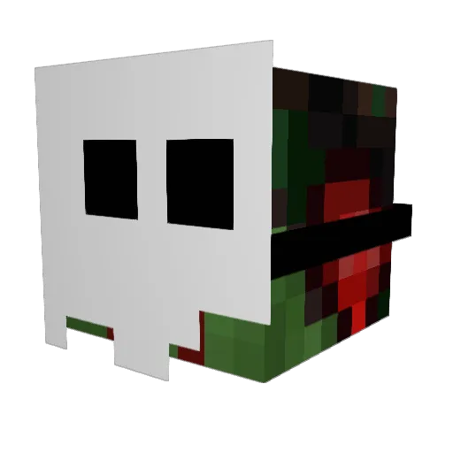 Warecrafter_ Minecraft avatar head, 3D render