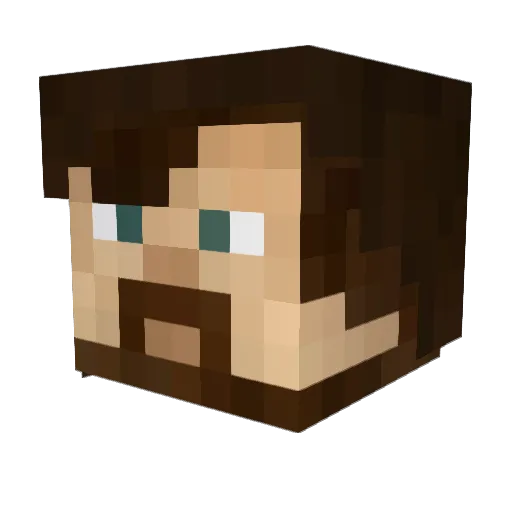 Wareddol Minecraft avatar head, 3D render