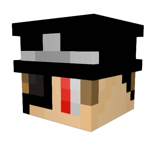 Warezan Minecraft avatar head, 3D render