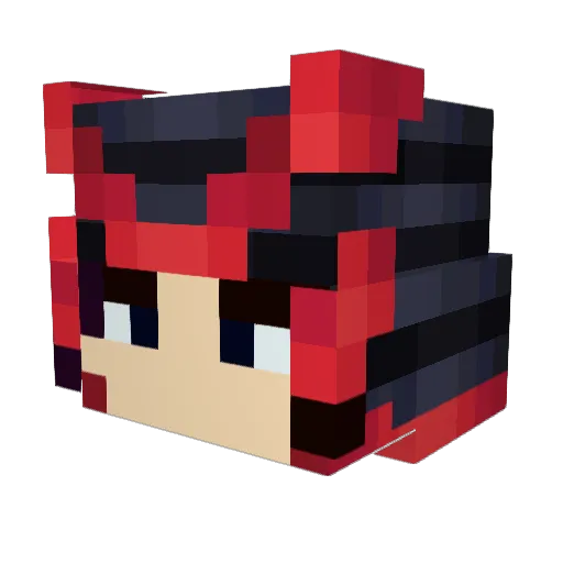 WarfieldSC2 Minecraft avatar head, 3D render