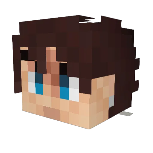 Warframes Minecraft avatar head, 3D render
