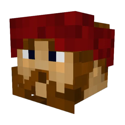 Wargamedon Minecraft avatar head, 3D render
