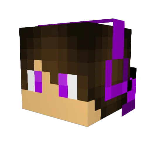 Warior25 Minecraft avatar head, 3D render