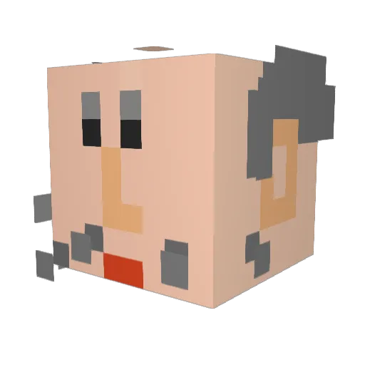 WarixPL Minecraft avatar head, 3D render