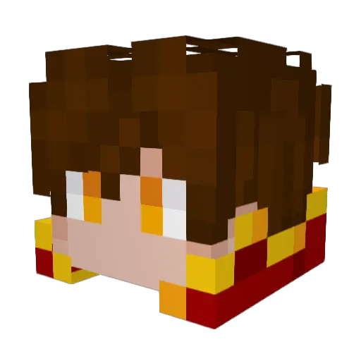 Warkzz Minecraft avatar head, 3D render