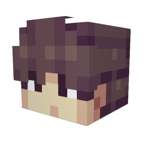 Warleony Minecraft avatar head, 3D render
