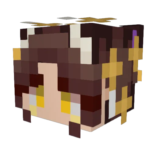 Warlizardo Minecraft avatar head, 3D render