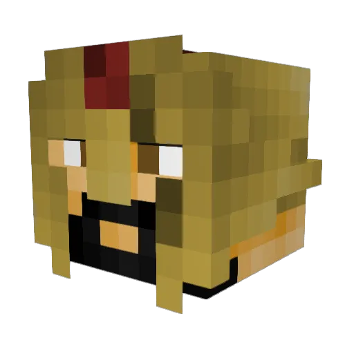 Warlord349 Minecraft avatar head, 3D render
